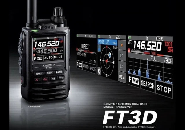 Yaesu FT3DR 2m/70cm Dual-Band Digital Handheld Transceivers