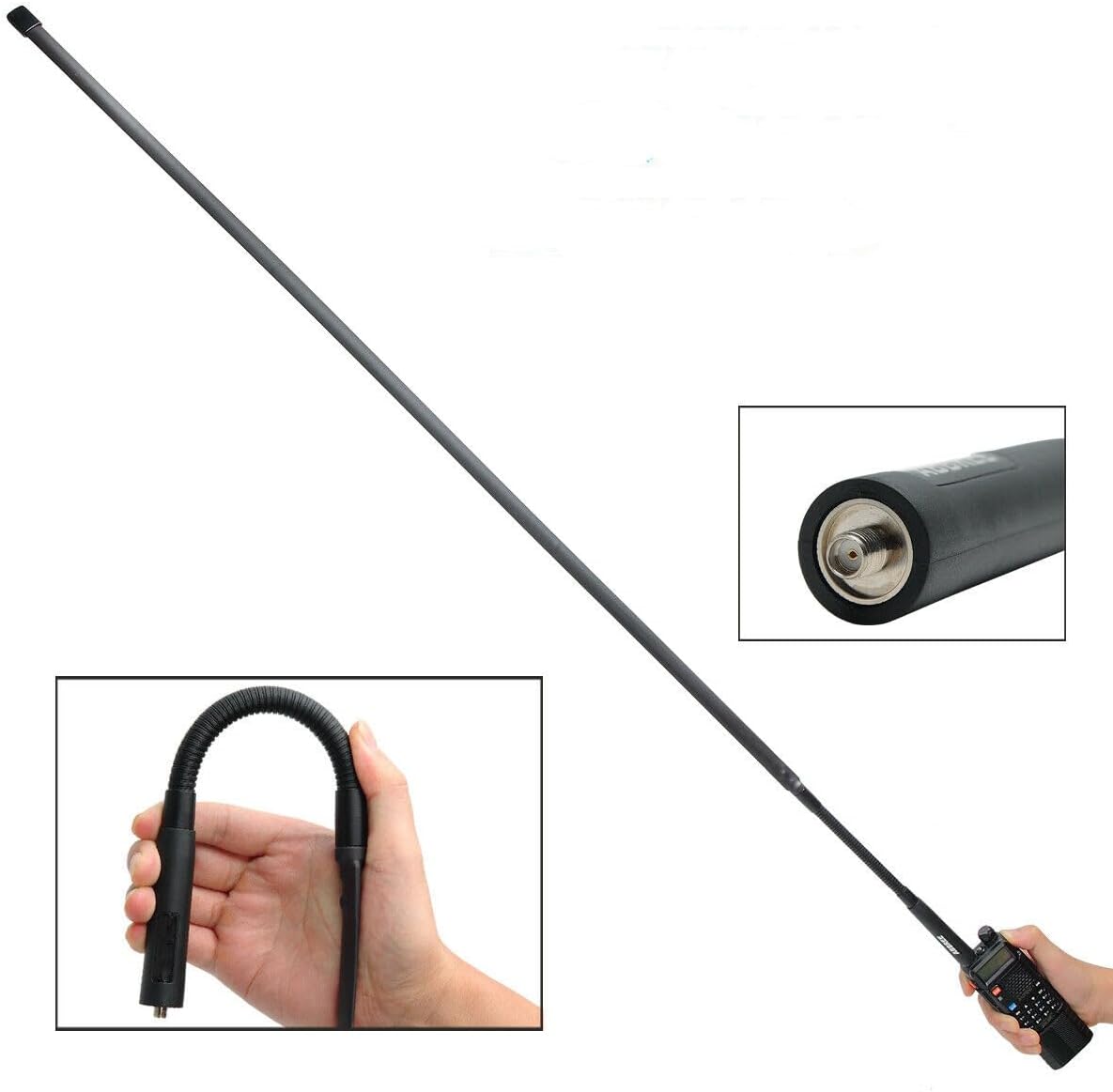 124cm/48.8inch 136/520MHz Dual Band VHF/UHF SMA-Female Antenna CS Tactical