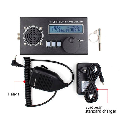 USDX HF QRP SSB/SW Transceivers 8-Band 5W HF Transceivers Built-in Microphone Speaker Aluminum Cover Ham Radio