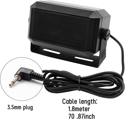 Rectangular External Communications Speaker for Ham Radio or CB & Scanners, 5 Watt