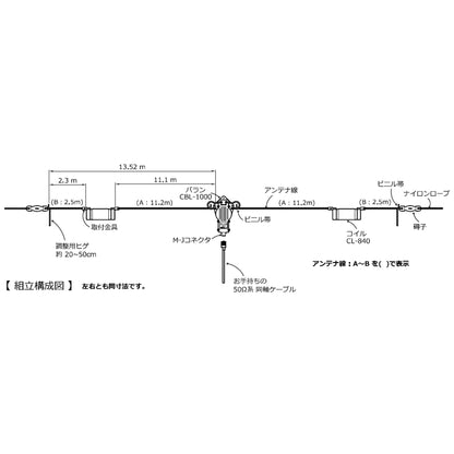 Comet CWA-840 HF Band Dipole Antenna